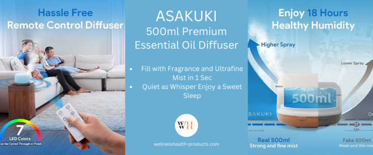 ASAKUKI 500ml Premium Essential Oil Diffuser: Top-Rated Aromatherapy for Wellness & Relaxation